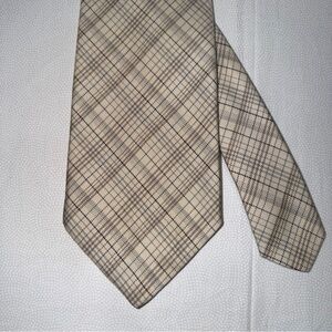 1970s Yapre Necktie Tie Mens Wide Thick Polyester Bridge Plaid Tie 58”x4”